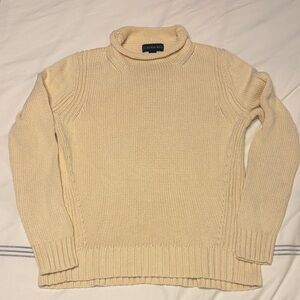 J Crew Always Women’s Cream Rollneck Sweater Medium